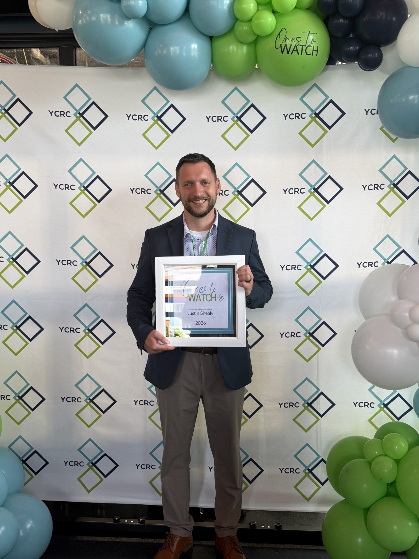 Justin A. Shealy receiving the Ones to Watch Award
